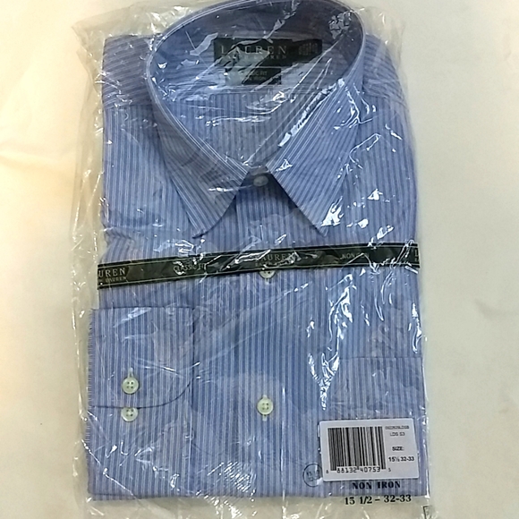 Lauren Ralph Lauren Other - 🆕Ralph Lauren, long sleeve blue/white stripe button down, 15.5 32-33.
